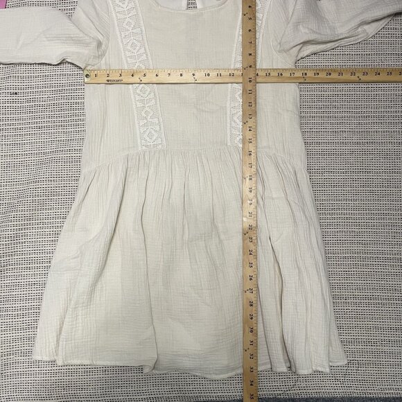 Anthropologie Eri + Ali Boho Pheasant Dress XXS Cream - Picture 6 of 6